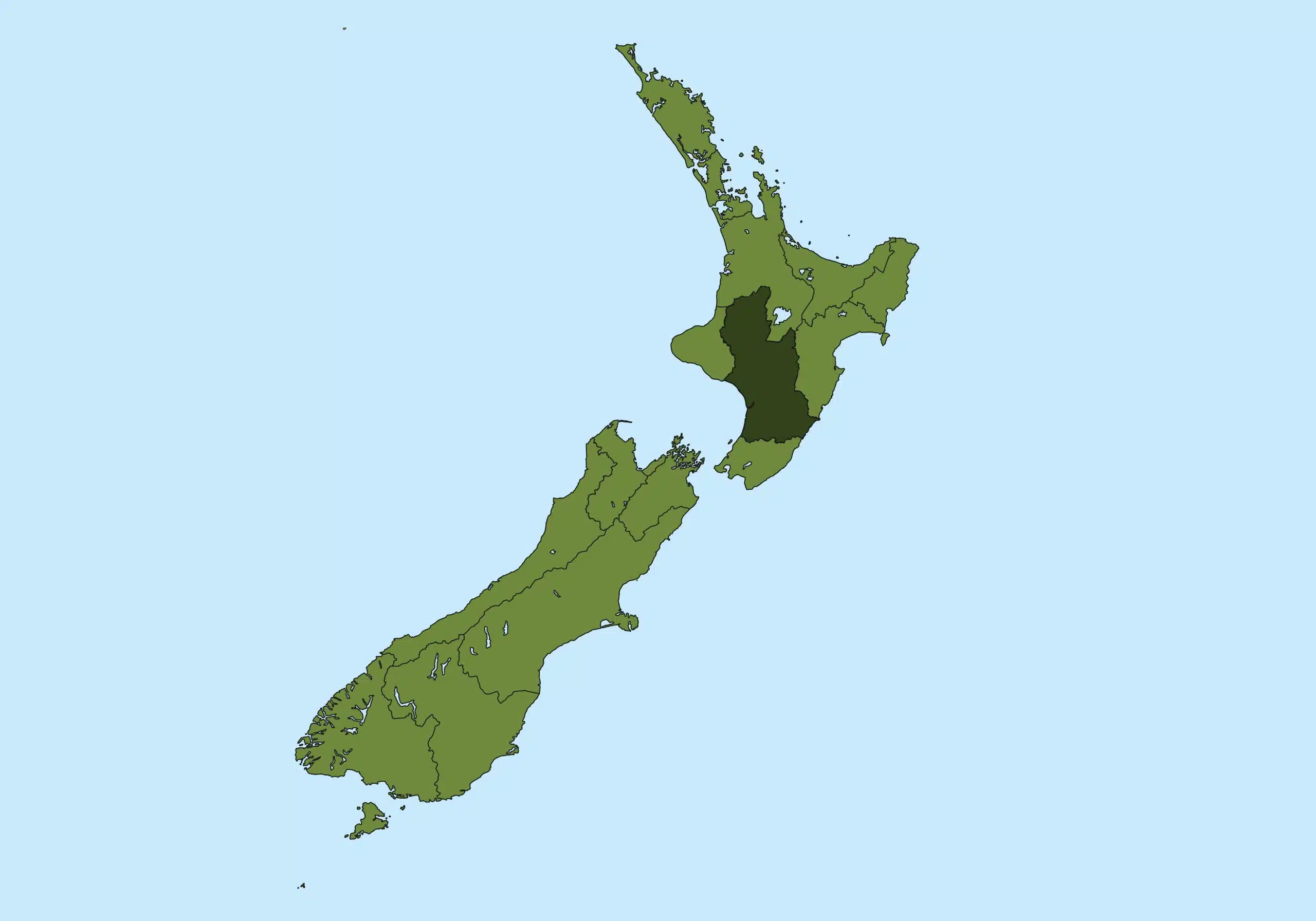 Map of New Zealand